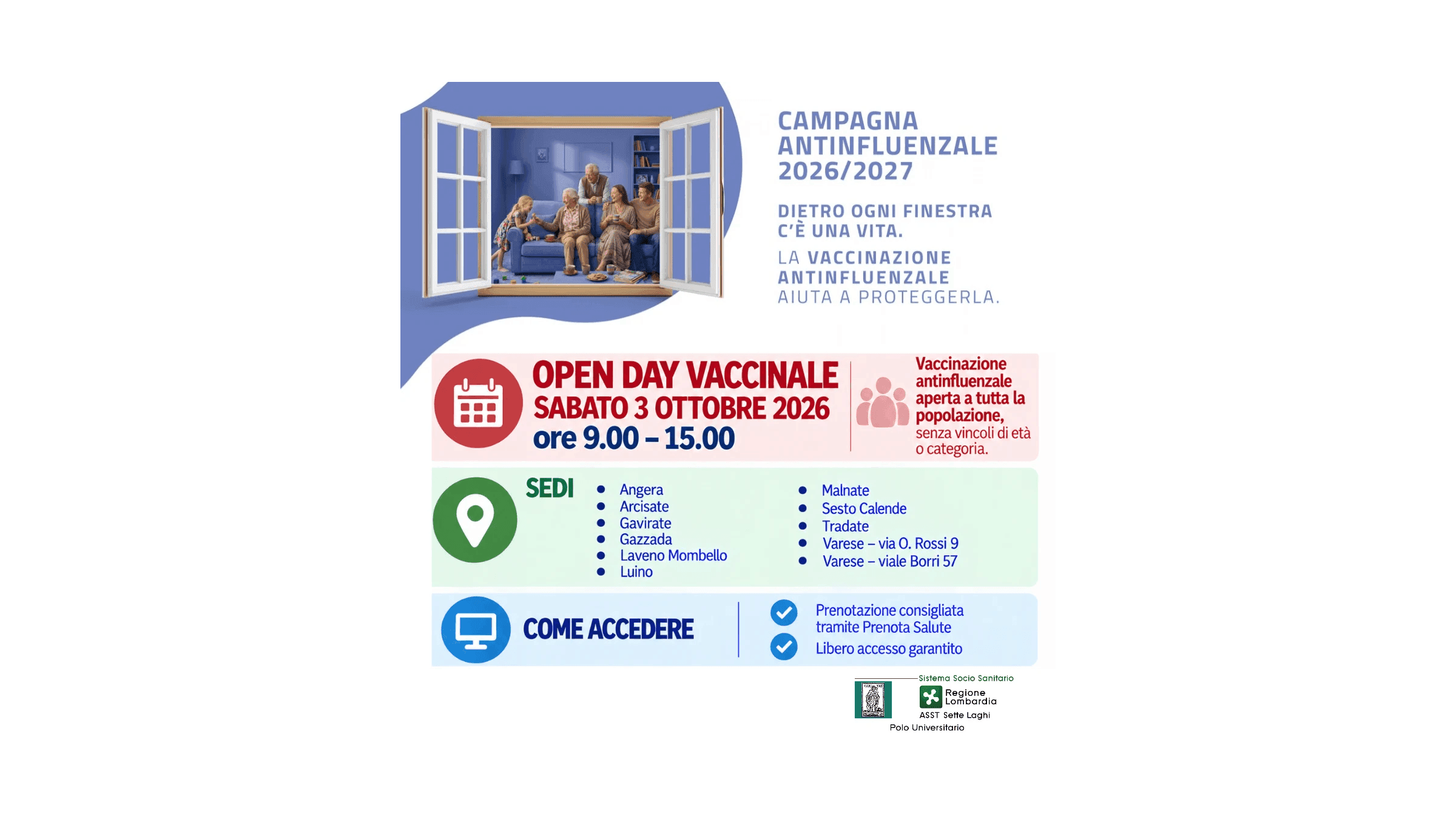 Campagna vaccinale antinfluenzale 2026/2027