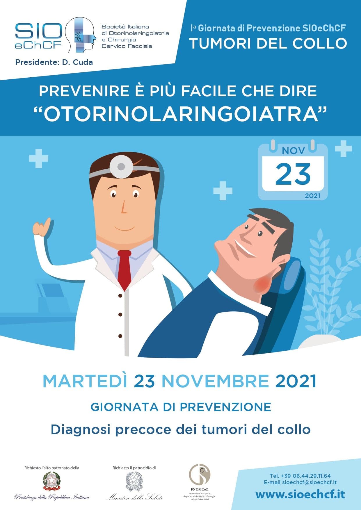 Giornata di prevenzione dei tumori del collo.
